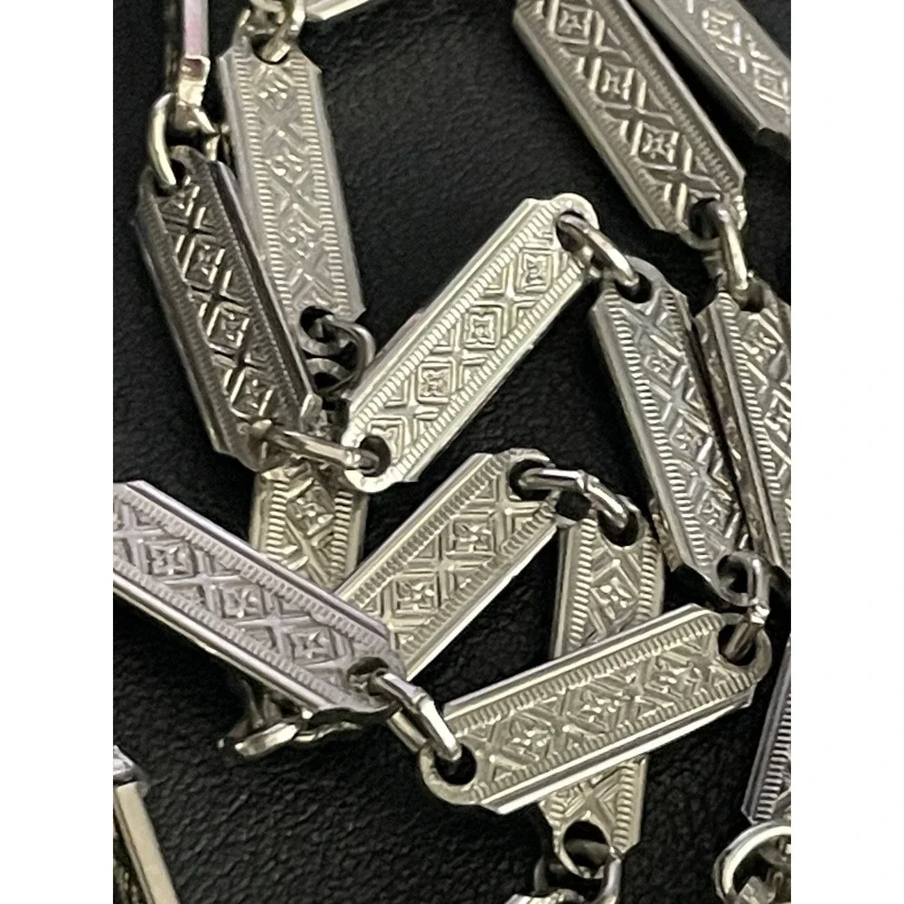 Vintage WHITING DAVIS Necklace Faux Turquoise Pendant - Picture 8 of 10